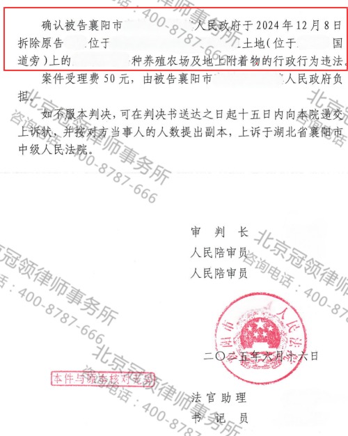 【胜诉故事】农场被认定违建遭强拆，冠领律师代理村民起诉确认强拆违法-4